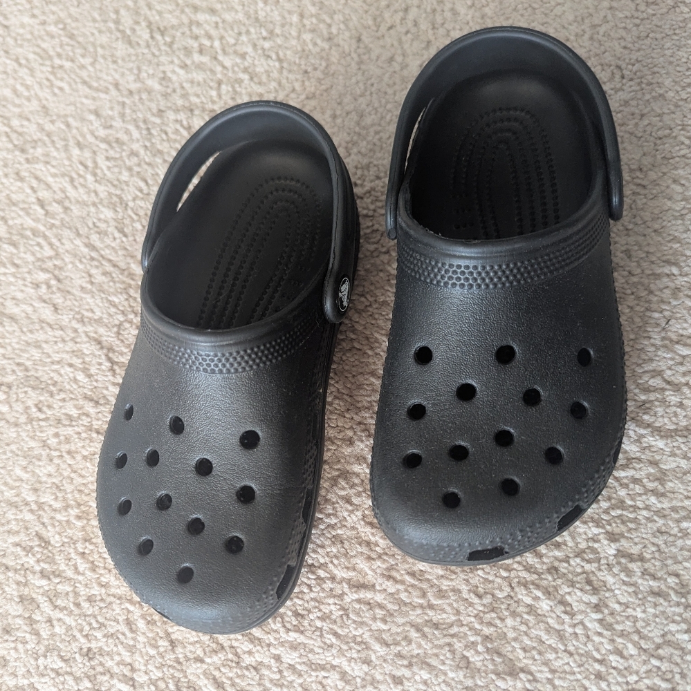 Kids Black Classic Crocs